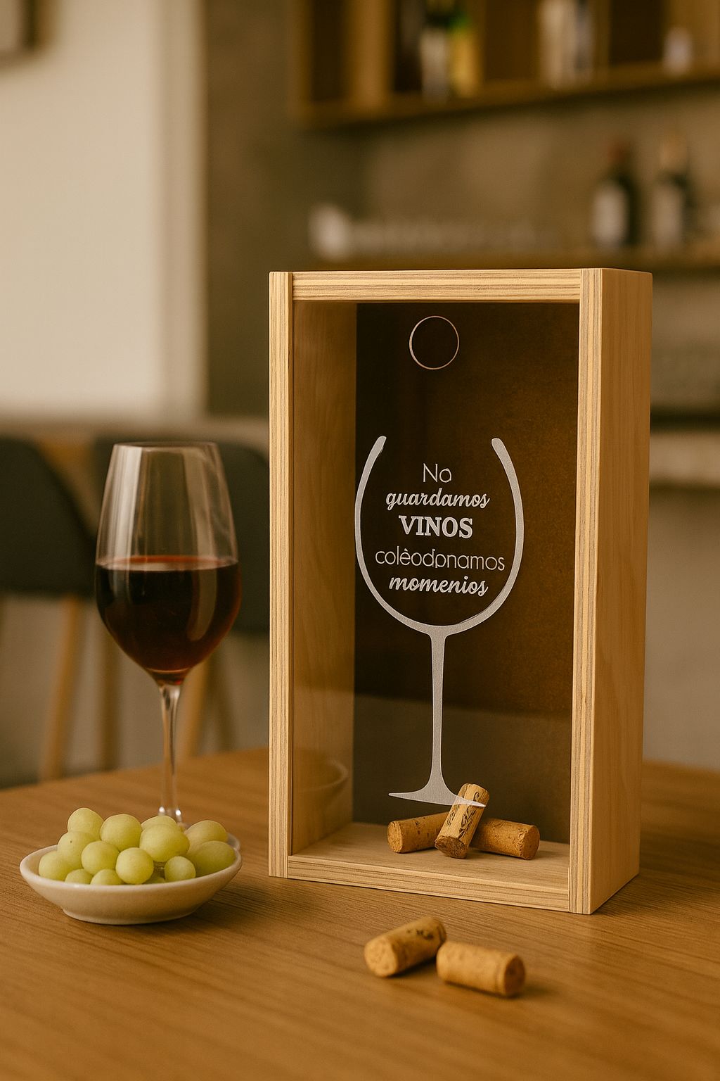 Caja de Madera para 2 Botellas de Vino – Guarda Corchos_02